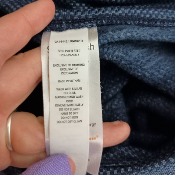 MPG Blue Textured Stretchy Activewear Leggings (#1,549) - Picture 3 of 9